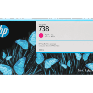 Cartucho de Tinta HP 738 Magenta 300ml Original (676M7A) | Máxima Capacidad para DesignJet