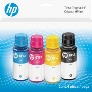 Combo de Botellas de Tinta HP GT53/GT52 Original (9F3N4AL) | 4-Pack | Costo Ultra Bajo