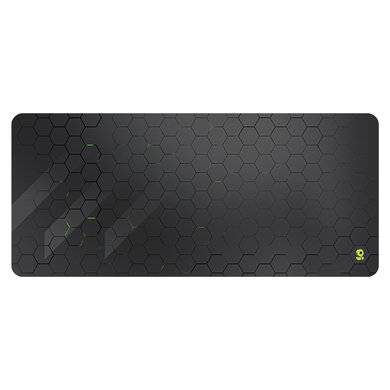ACCRBT8390_full Mousepad Gaming - superficie extra suave y antiderrapante, repelente al agua, bordes cocidos, resistente, 40x90x.03 cms, gris, BROBOTIX 6007099