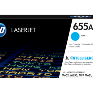 Cartucho de Tóner HP 655A Cian Alto Rendimiento Original (CF451A) | Máxima Productividad
