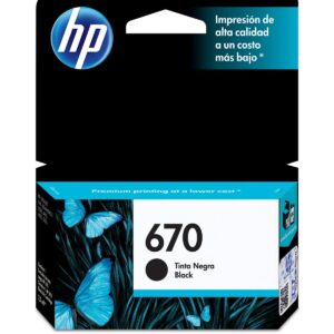 Cartucho de Tinta HP 670 Negra Original (CZ113AL) | Calidad y Ahorro