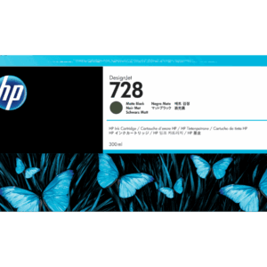 Cartucho de Tinta HP 728 Negro Mate 300ml Original (F9J68A) | Máxima Capacidad para DesignJet