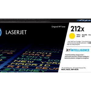 Tóner Amarillo HP 212X Alto Rendimiento (W2122X) | 10,000 Páginas de Color Profesional