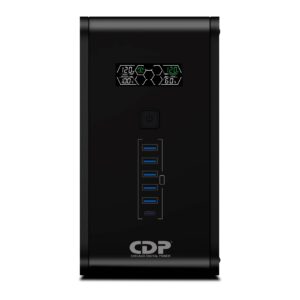 No-Break CDP R-SMART751 750VA/375W UPS Interactiva AVR 10 Salidas - 560 Joules, Proteccion RJ45, LCD, software 120 Vac