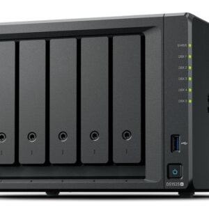 Synology NAS DiskStation modelo DS1525+ Expansión hasta 15 Bahías 2 Puertos 2.5GbE soporte 10GbE  almacenamiento en Caché SSD hasta 300 TB de Capacidad com -
