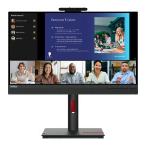 Monitor Lenovo ThinkVision T24v-30 - Pantalla IPS FHD de 23, 8 Pulgadas(1920 x 1080), 1xHDMI1.4, 1x DP 1.2, 1xVGA, Cámara, Garantía 3 años con fabricante