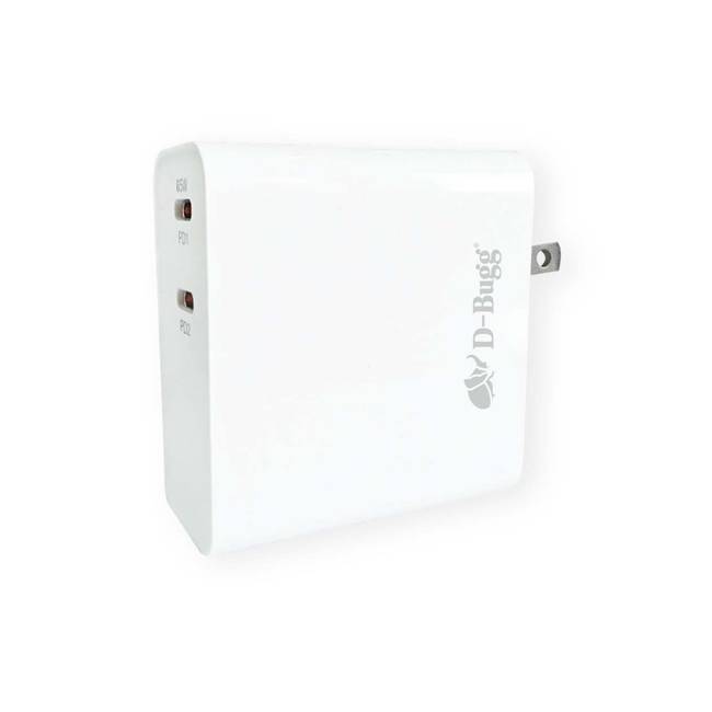 ACCDBU020_full CARG PARED DBUGG TIPO C 65W DB-PD64 Cargador de pared / Con conectores duales de carga ultra rápida / Trabaja con potencia de 65 W. -