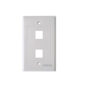 Placa de Pared Universal 2 Puertos Sin Jack ENSON ENS-FP62 - Blanco