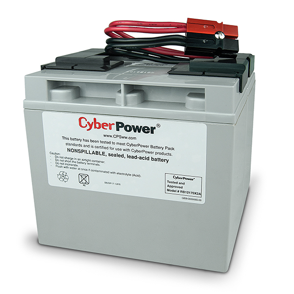 BATCYP160_full Paquete de Baterías CyberPower RB12170x2a - Gris, 17 Ah