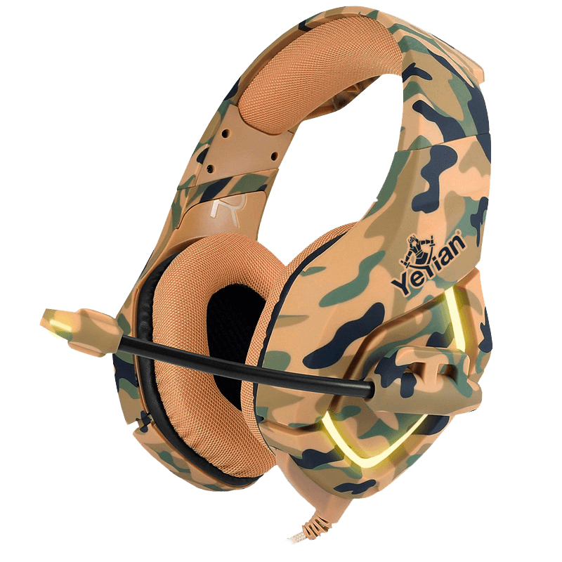 BOCYEY030_full YEYIAN DIADEMA GAMER FORCE SERIEs 3000 - CAMUFLAJE DESIERTO, ALMOHADILLAS DE TELA, USB Y 3.5MM, COMPATIBLE CN CONSOLAS DE VIDEOJUEGO - MOD: YDF-33401D