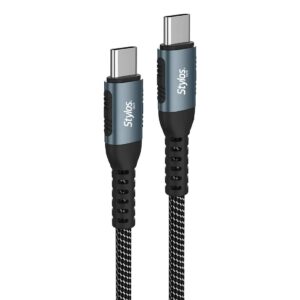 Cable Tipo C Stylos 100W 2m Negro -