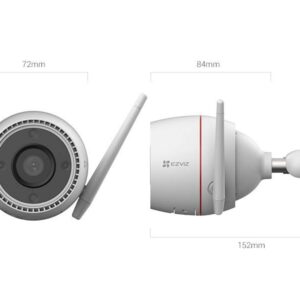 Cámara Wifi EZVIZ H3C 2K - Exterior, Inalámbrico y alámbrico, Techo/pared, 2304 x 1296 Pixeles, 3 MP