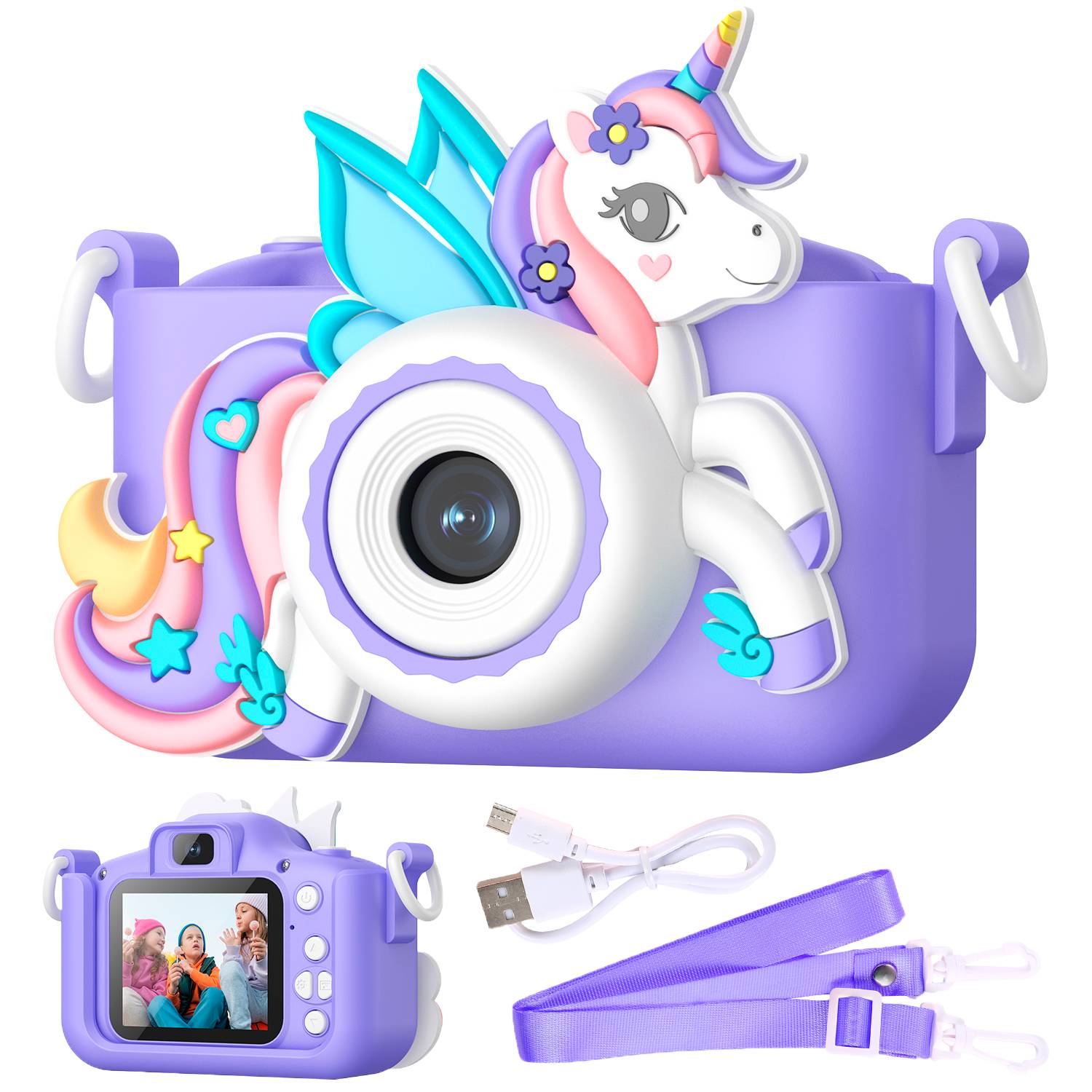CAMNNN080_full CAMARA INFANTIL UNICORNIO MORADO NCD-KIDS 2 -