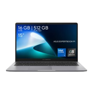ASUS ExpertBook P1  Procesador Intel Core 5 210H - Gráficos Intel UHD, 16GB DDR5, 512GB SSD, Pantalla 15.3, Win 11 Pro