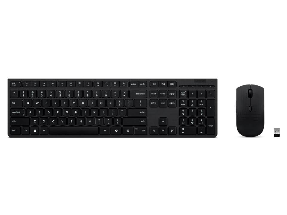 KITLEN150_full Kit teclado y mouse LENOVO 4X31R64337 - Completo, Negro, Recargable