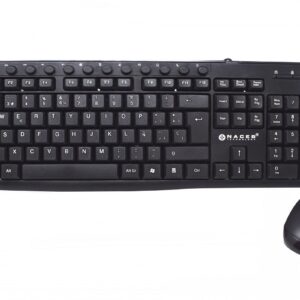 Kit de teclado y mouse Naceb Technology - Estándar, Negro