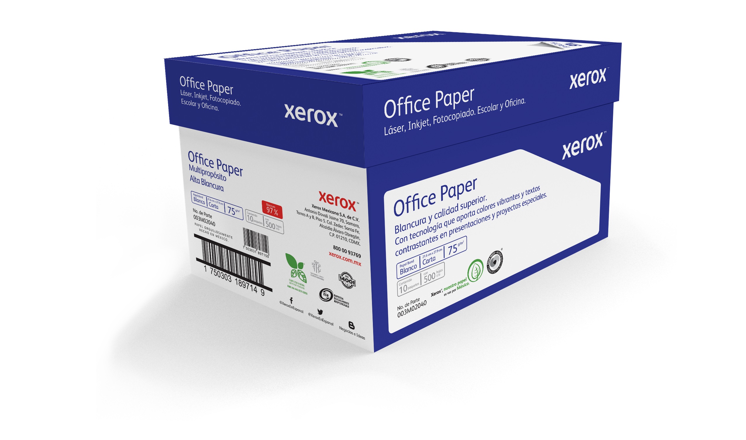 PAPXRX120_3_full XEROX PAPEL OFFICE AZUL CARTA 97 BLANCURA -