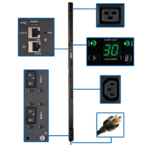 PDU TRIPP-LITE PDUMV30HVNETLX - Conmutado, 0U, Vertical, Metal, 200-240 V