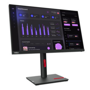 Monitor LENOVO. ThinkVision T24i-30 63CFMAR1LA - 23.8 pulgadas WLED. Resolución 1920x1080.  Brillo 250 nits, Anti-glare. Tiempo de respuesta de 4 ms