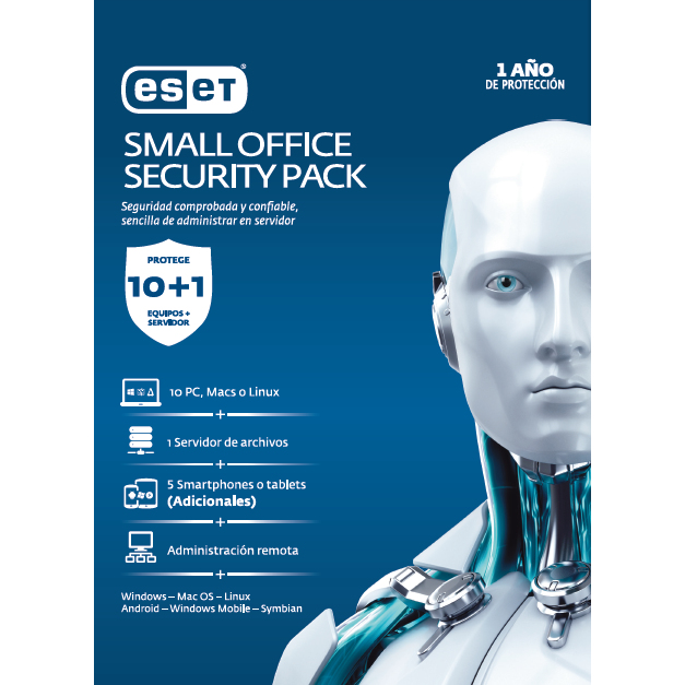 SOFEST2100_1_full ESET Small Office Security Pack - Antivirus, 10 licencias