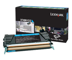 Cartucho tóner LEXMARK - 10000 páginas, Cian, Laser, Negro