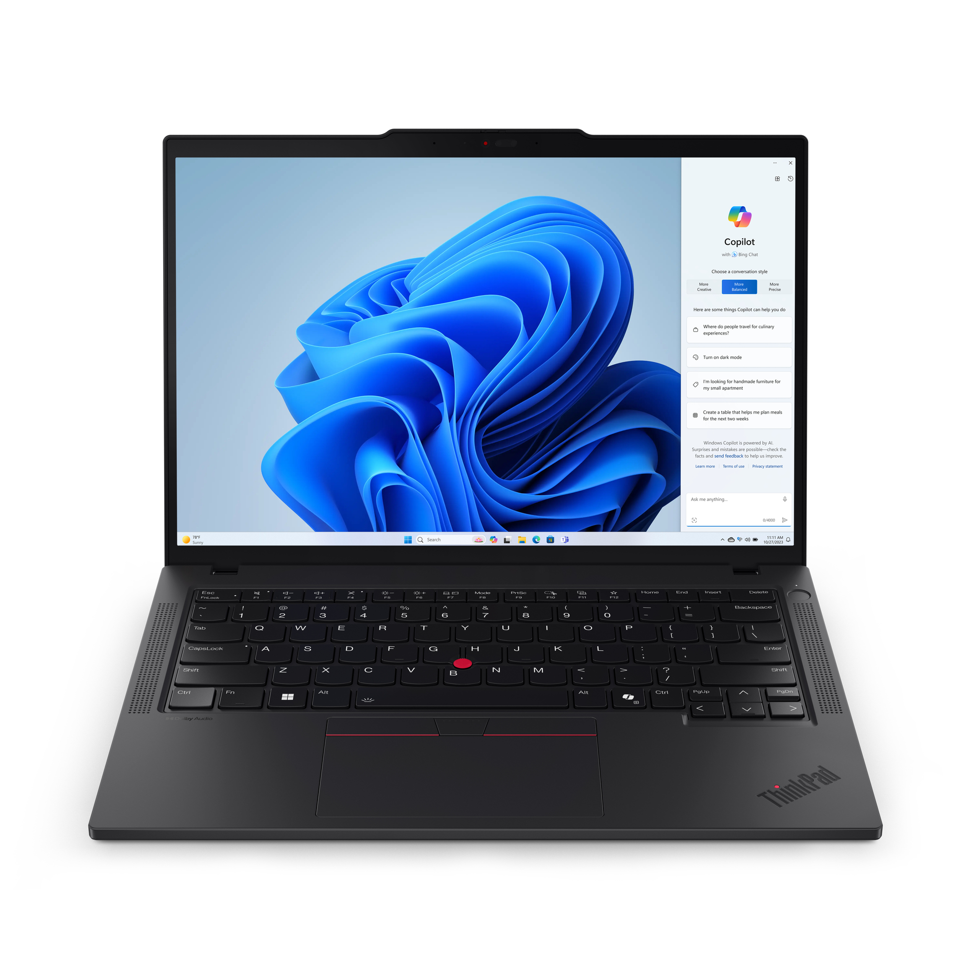 Laptop Lenovo ThinkPad T14 Gen 5 AMD Ryzen 7 PRO 8840U - 32 GB, 1TB SSD, W11P, 1 año de garantia