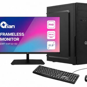 Kit PC Office - monitor 22, regulador QIAN, gabinete QIAN Mat 01/ PSU 500W. Mouse y teclado