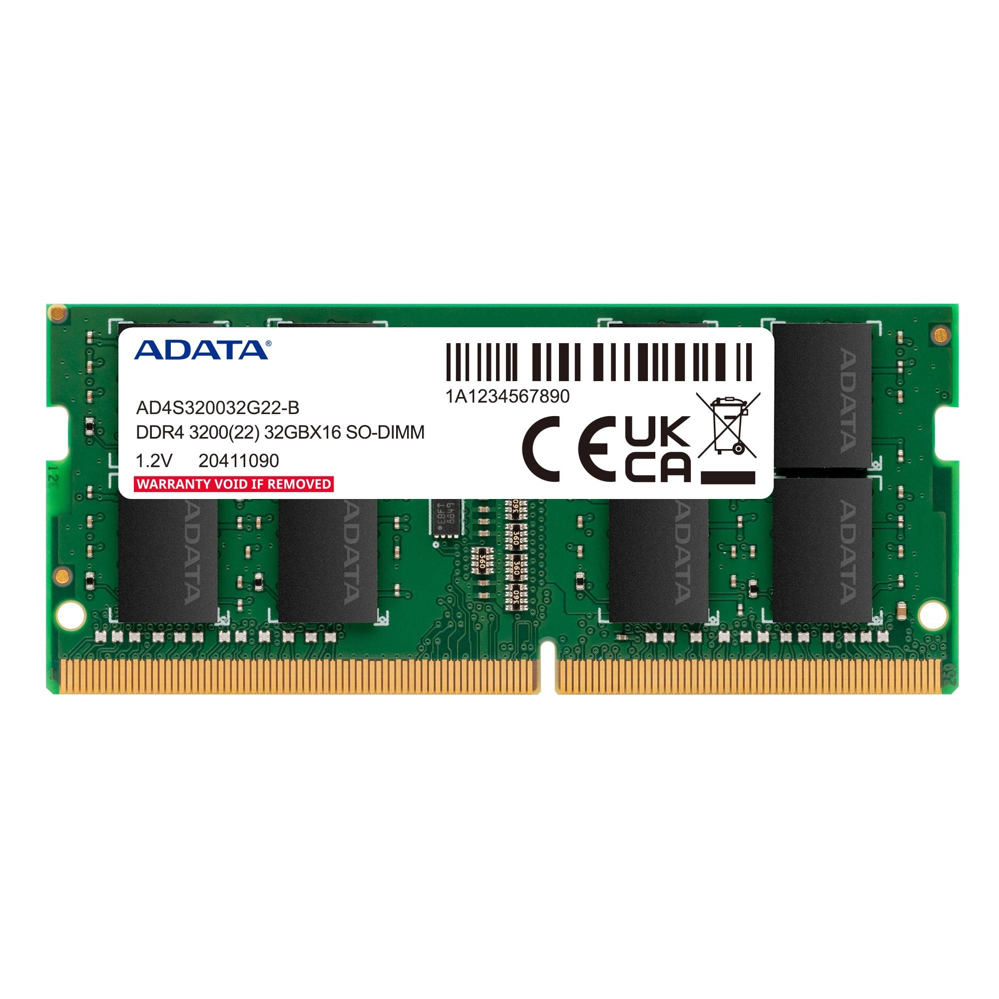 Memoria RAM para Portátil ADATA AD4S320032G22-SGN DDR4 32GB 3200MHz SO-DIMM